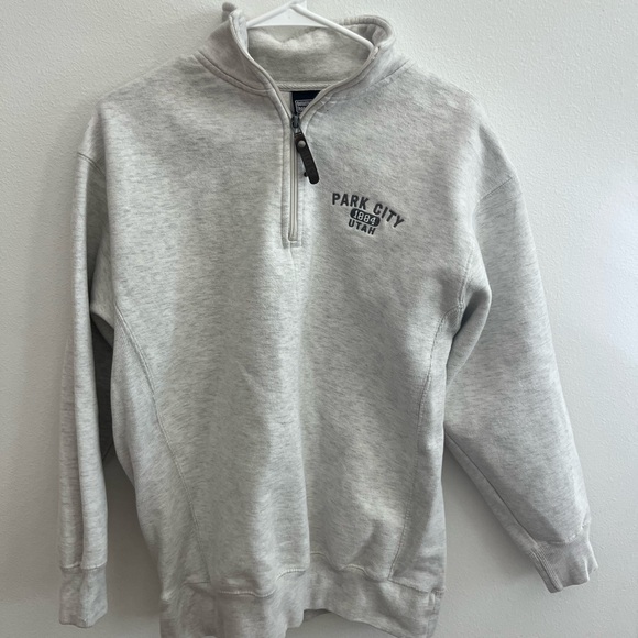 Tops - Gray Quarter-Zip Sweater